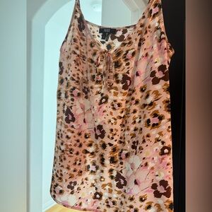 PAIGE Pink and Brown Leopard Print Camisole